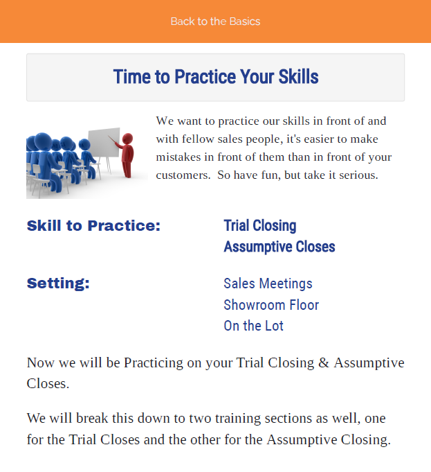 Skills Practice – Trial Closing